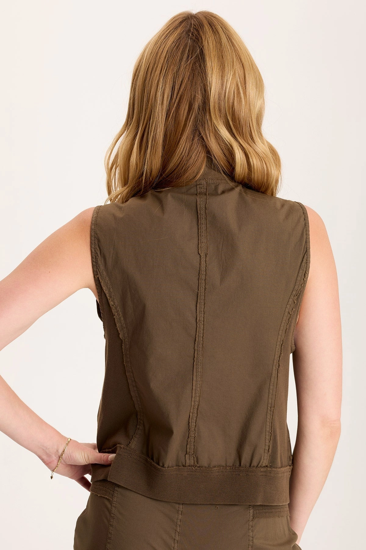 Grindelle Cargo Vest in Poplin and Jersey