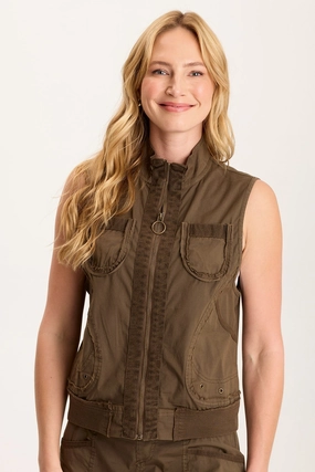 Grindelle Cargo Vest in Poplin and Jersey