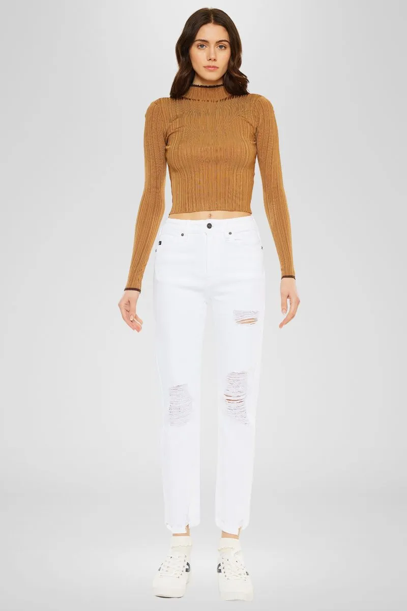 Haven Ultra High Rise Slim Straight Leg Jeans