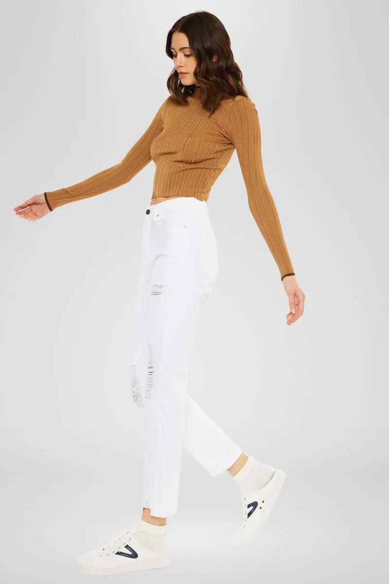 Haven Ultra High Rise Slim Straight Leg Jeans