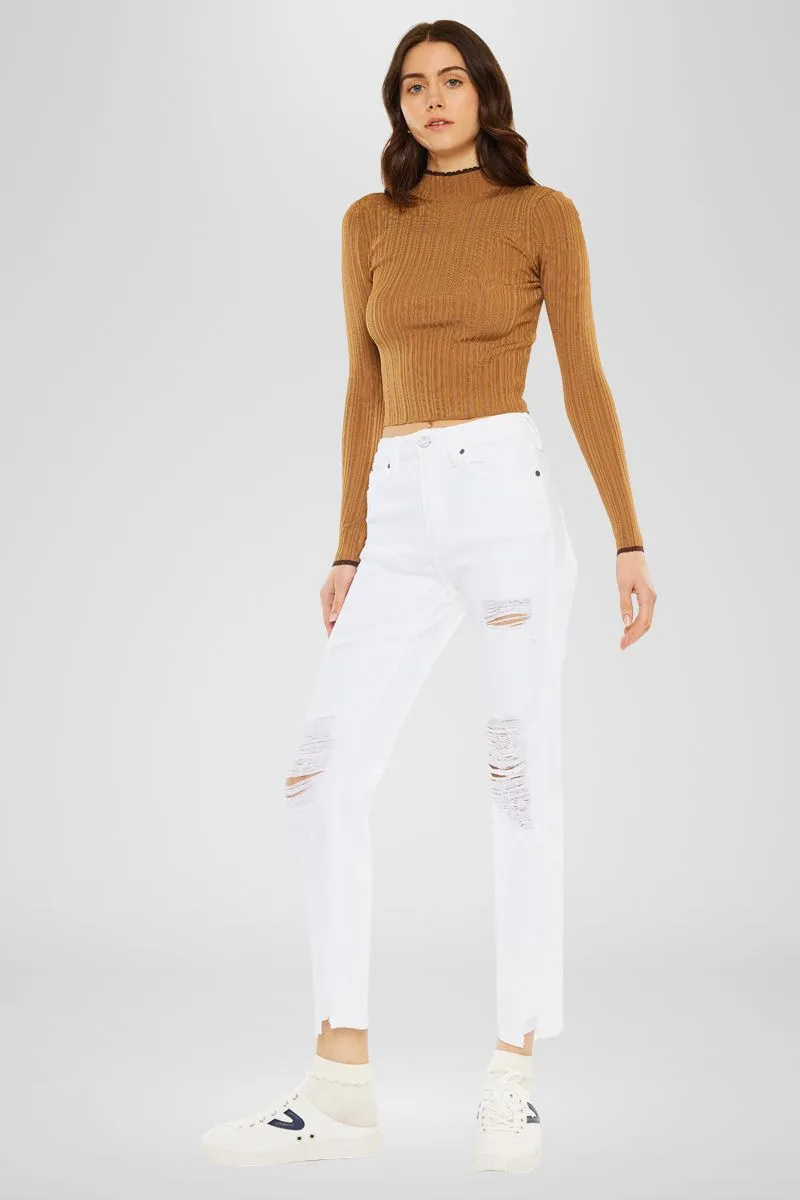 Haven Ultra High Rise Slim Straight Leg Jeans