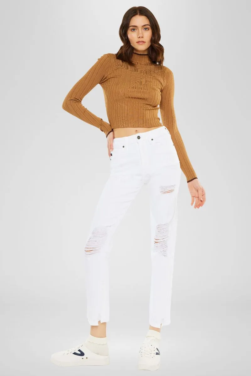 Haven Ultra High Rise Slim Straight Leg Jeans