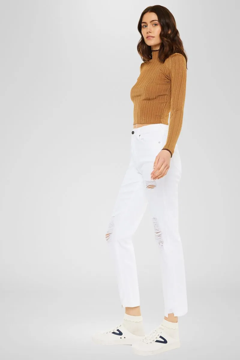 Haven Ultra High Rise Slim Straight Leg Jeans