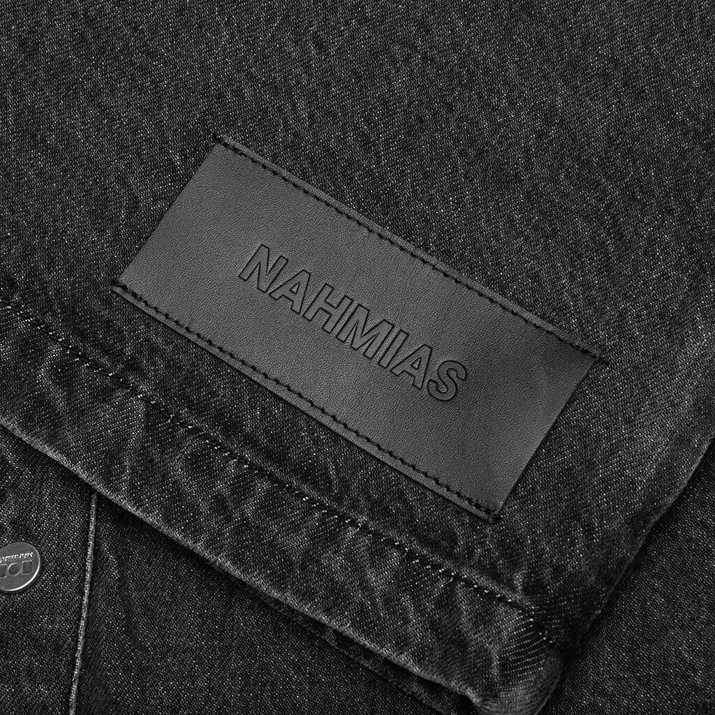 Heart Patchwork L/S Shirt - Heart Charcoal Wash