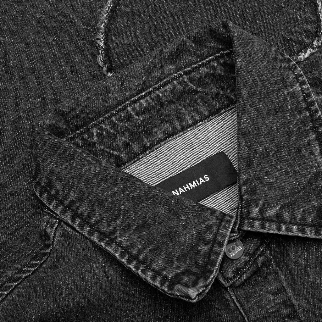 Heart Patchwork L/S Shirt - Heart Charcoal Wash