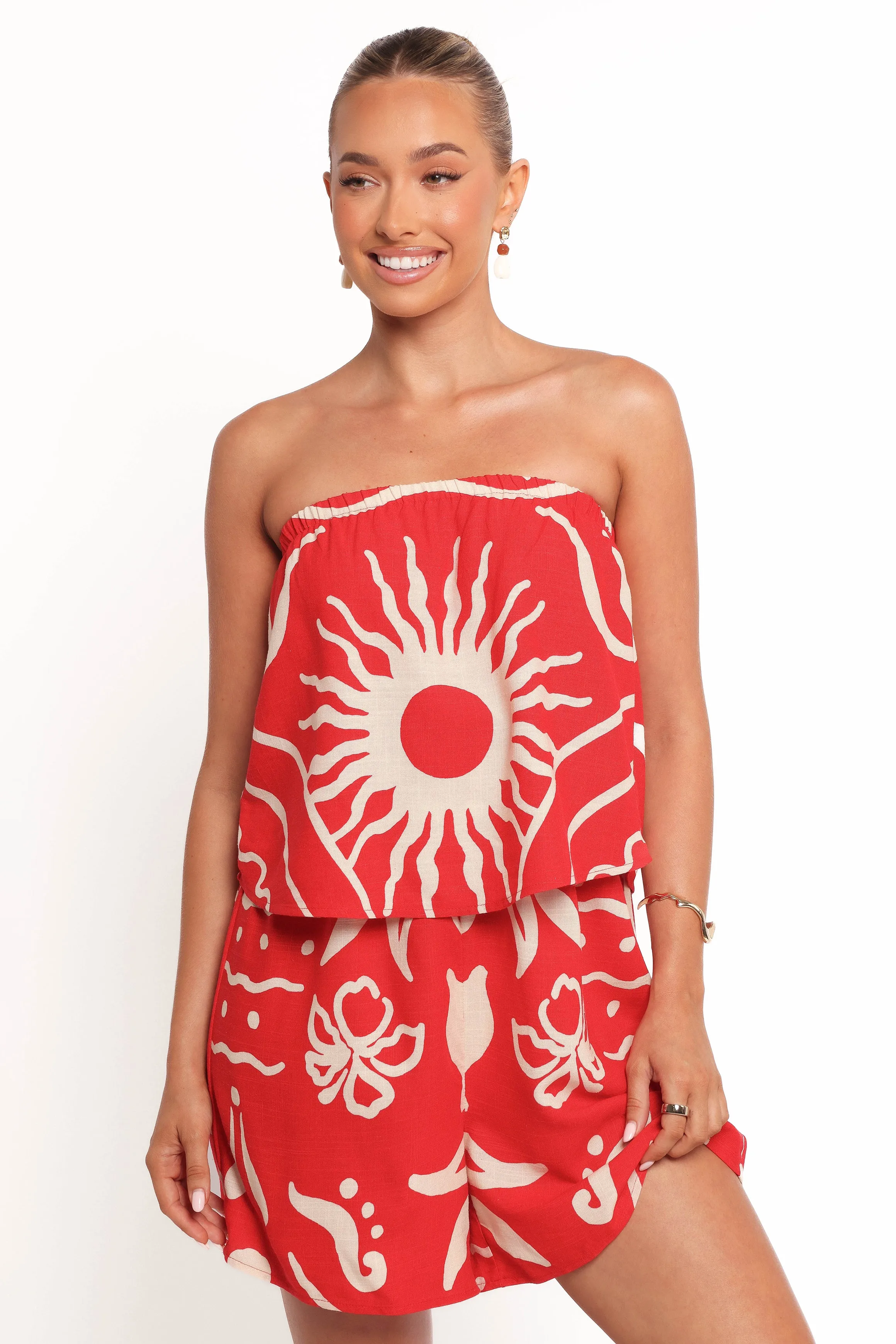 Herbie Strapless Playsuit - Sunburst