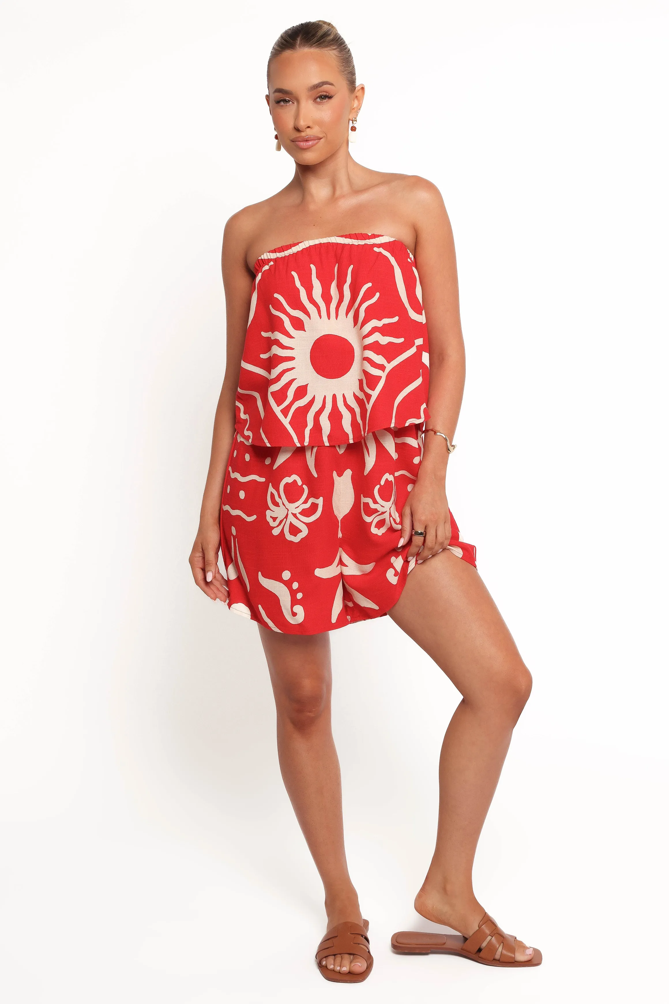 Herbie Strapless Playsuit - Sunburst