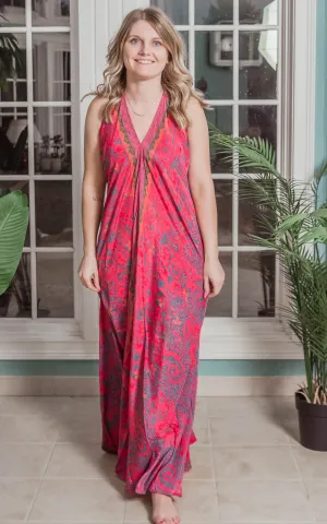 Hibiscus Halter Maxi Dress - Final Sale