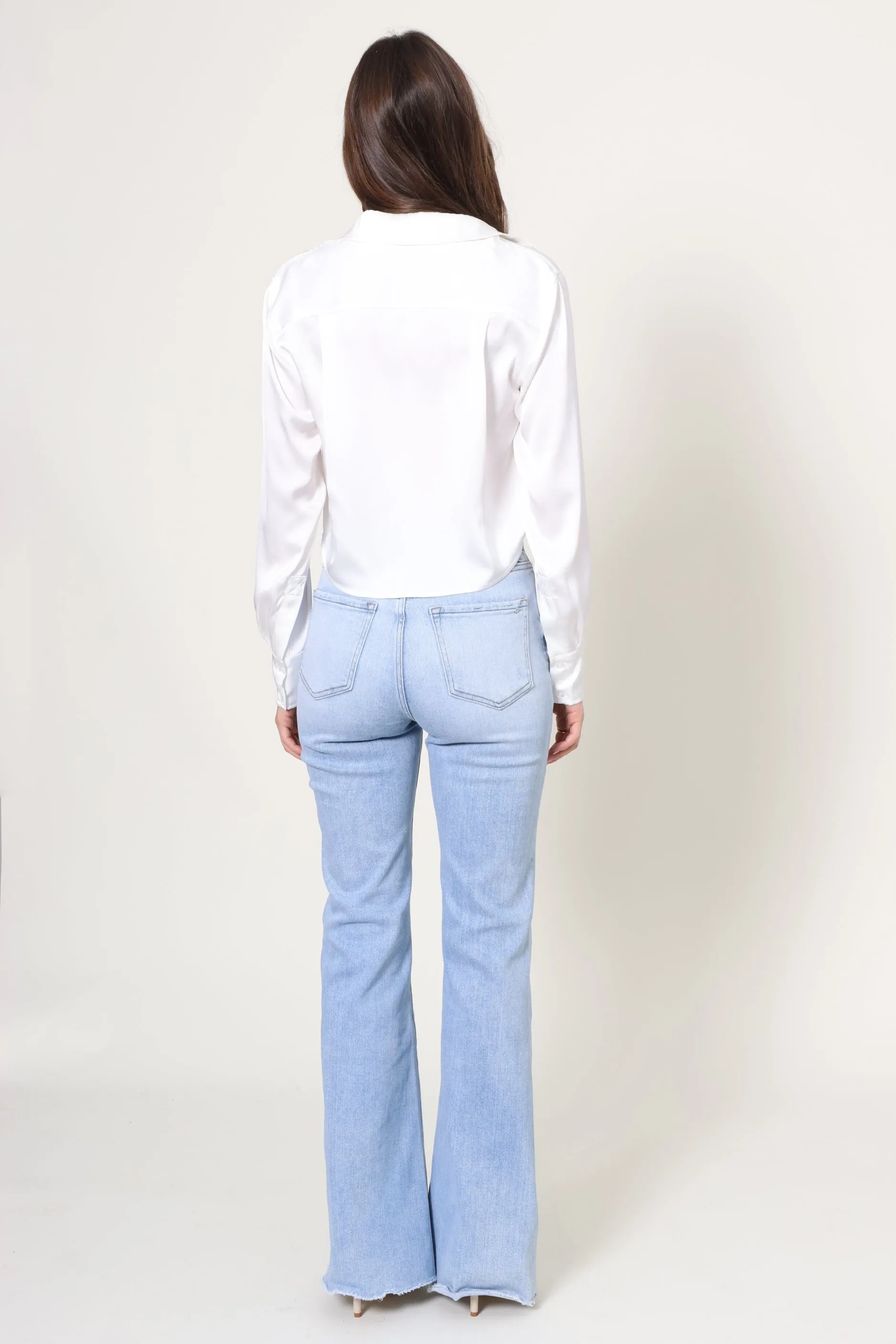 High Low Satin Shirt