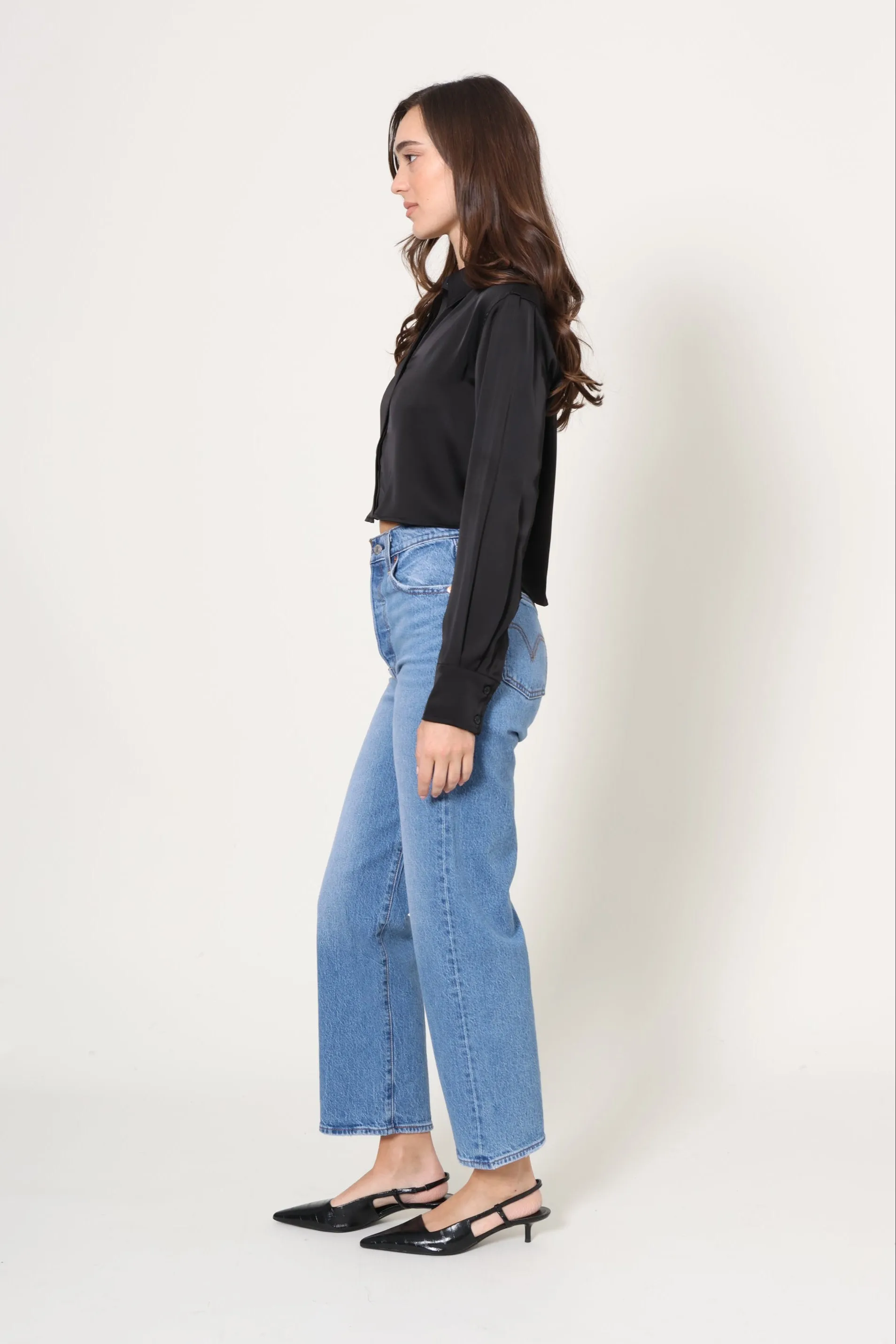 High Low Satin Shirt