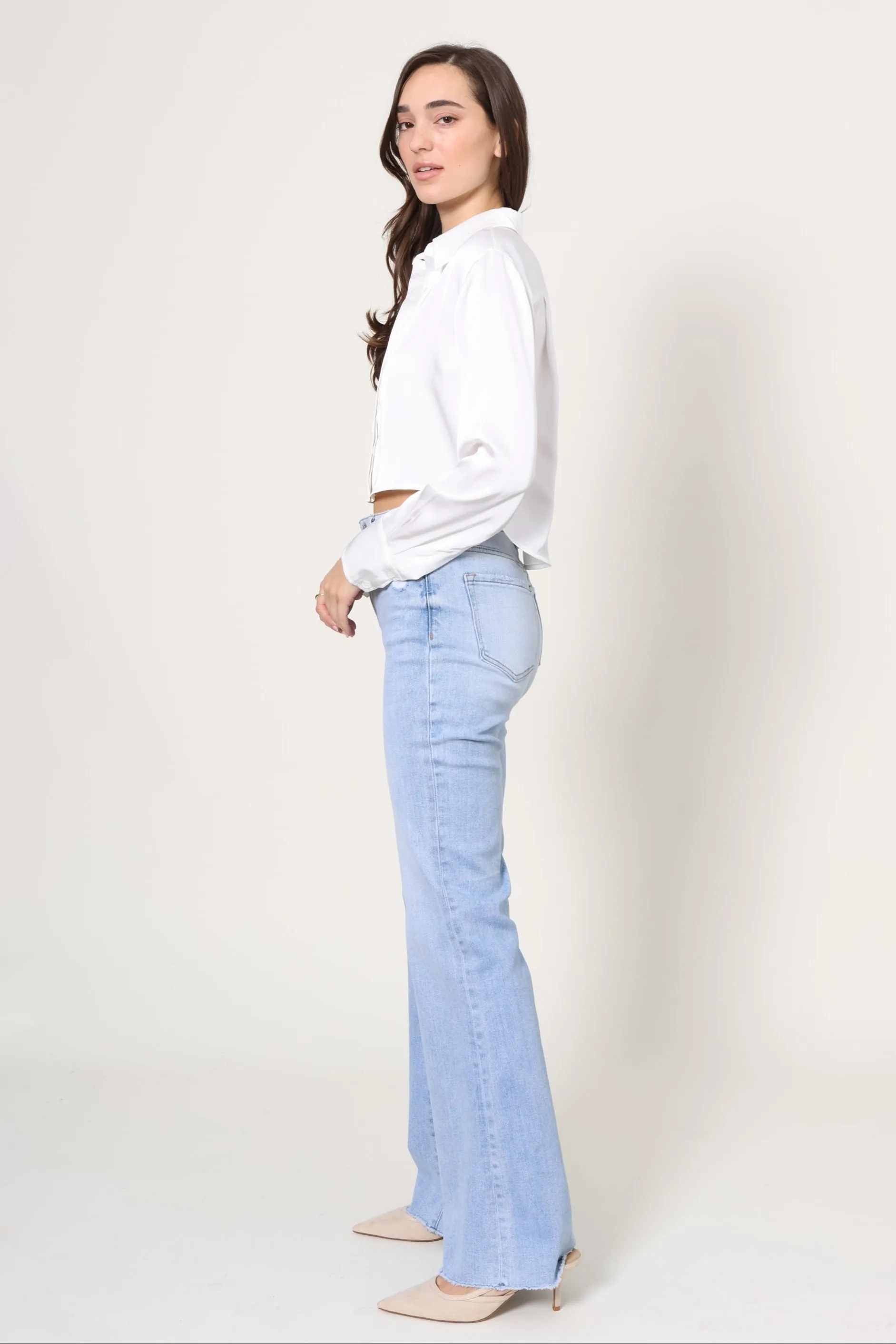 High Low Satin Shirt