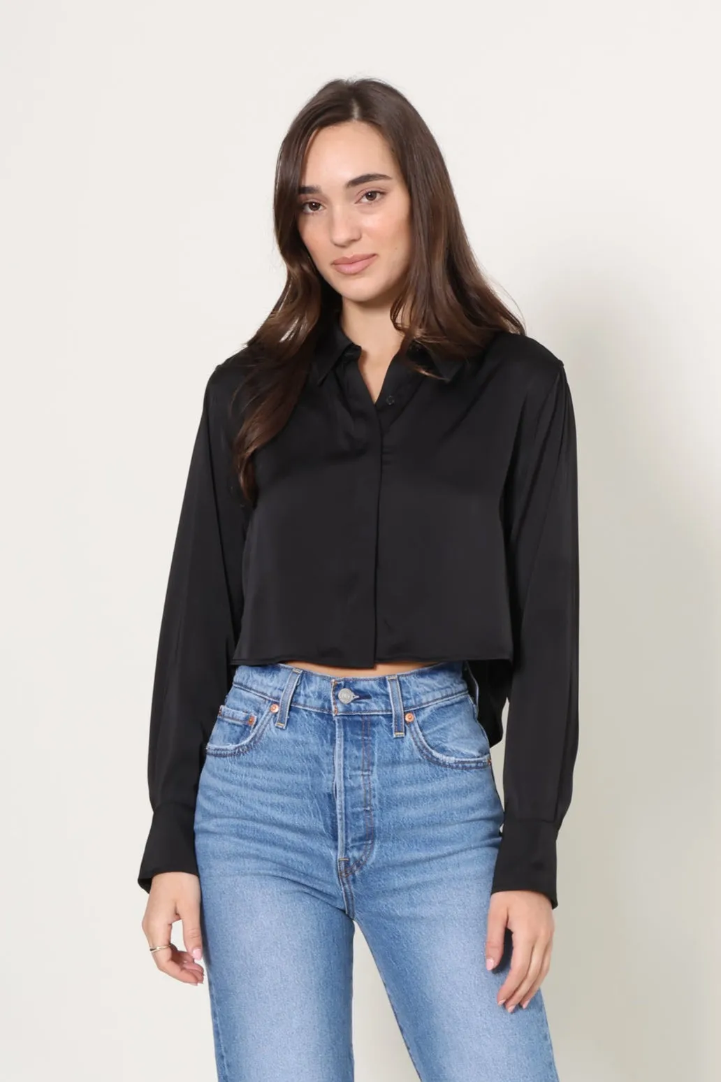 High Low Satin Shirt