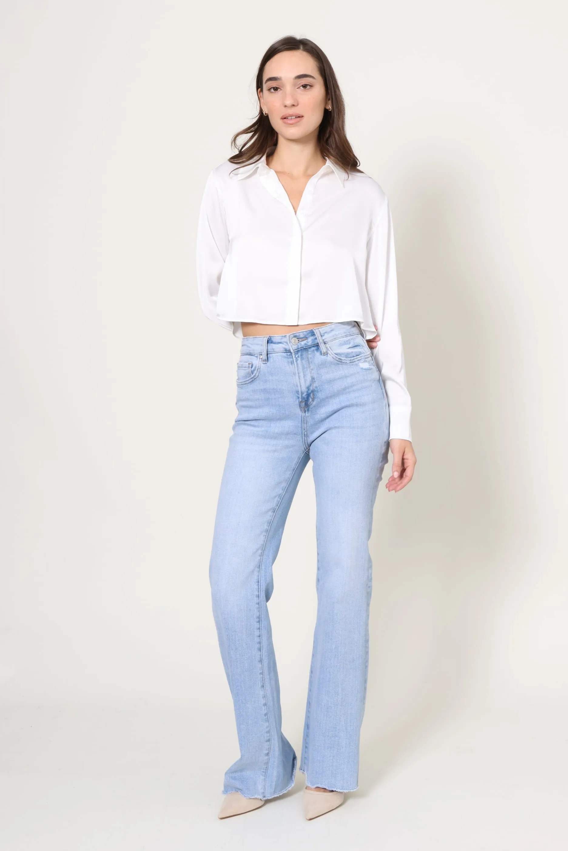High Low Satin Shirt