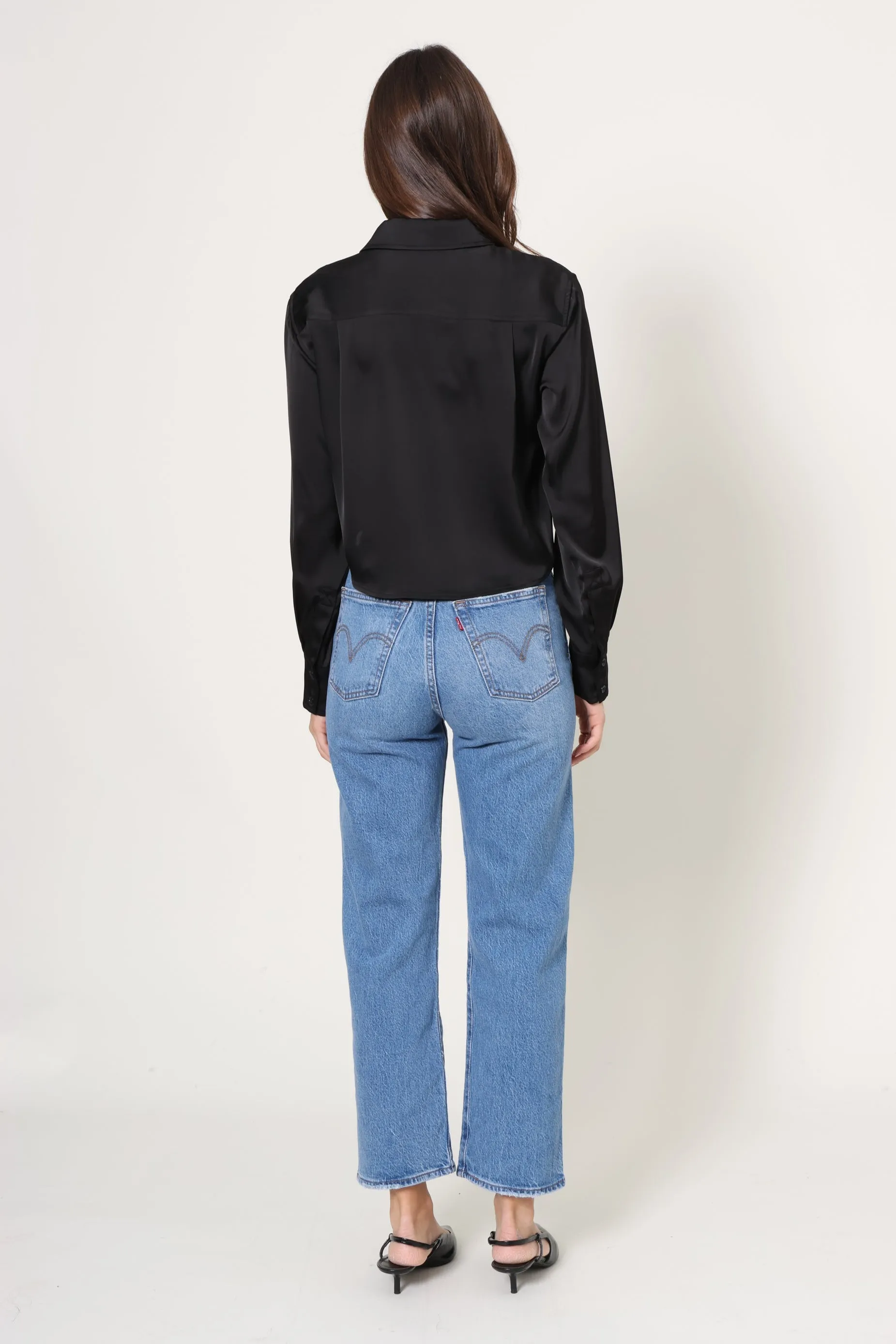 High Low Satin Shirt