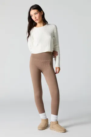 High Rise Seamless Ribbed Legging