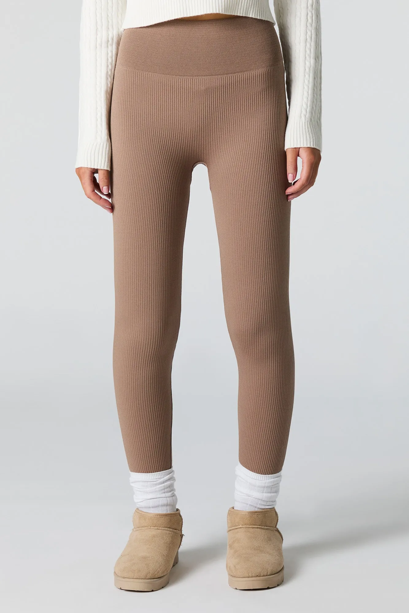 High Rise Seamless Ribbed Legging