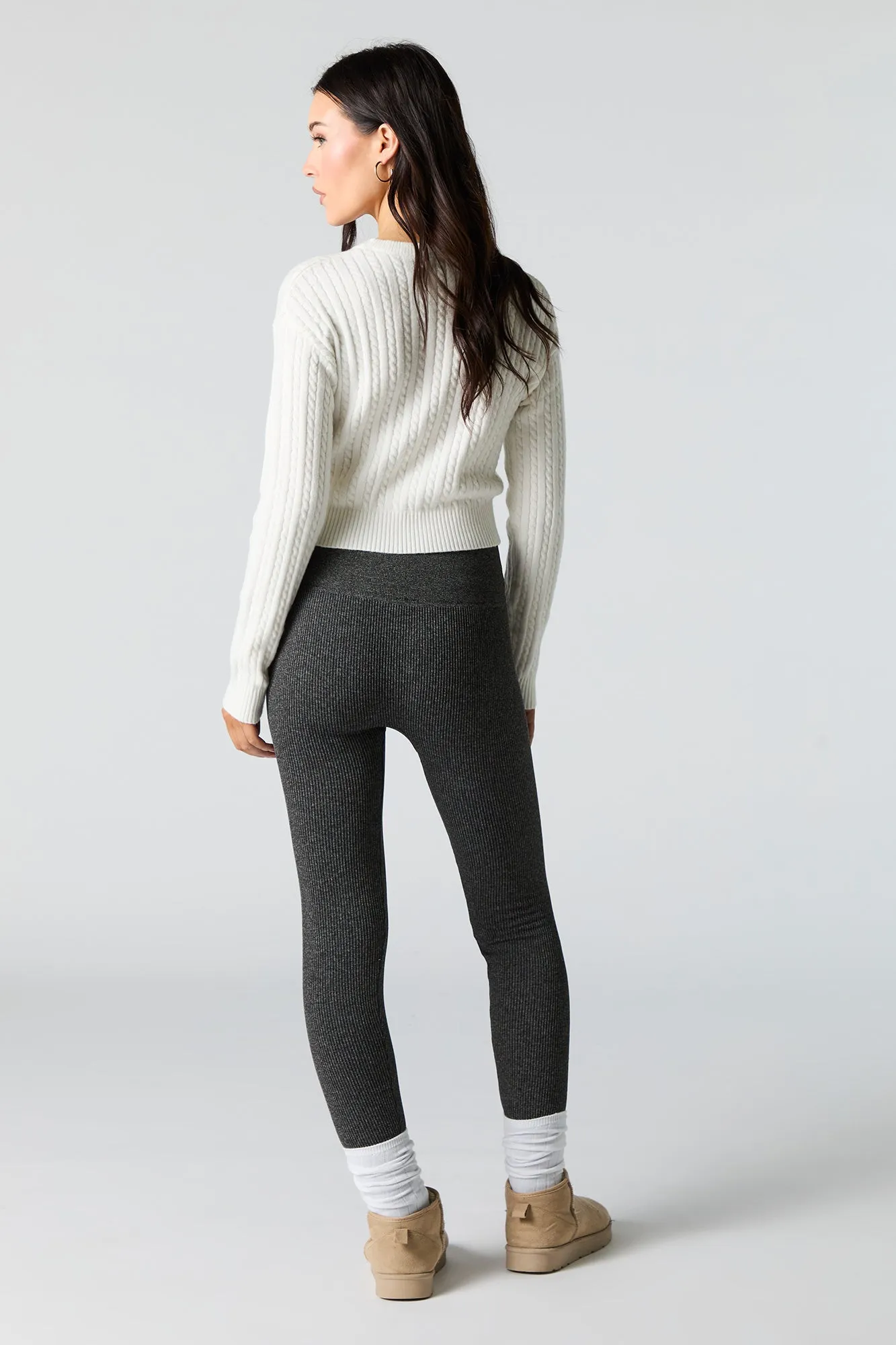 High Rise Seamless Ribbed Legging