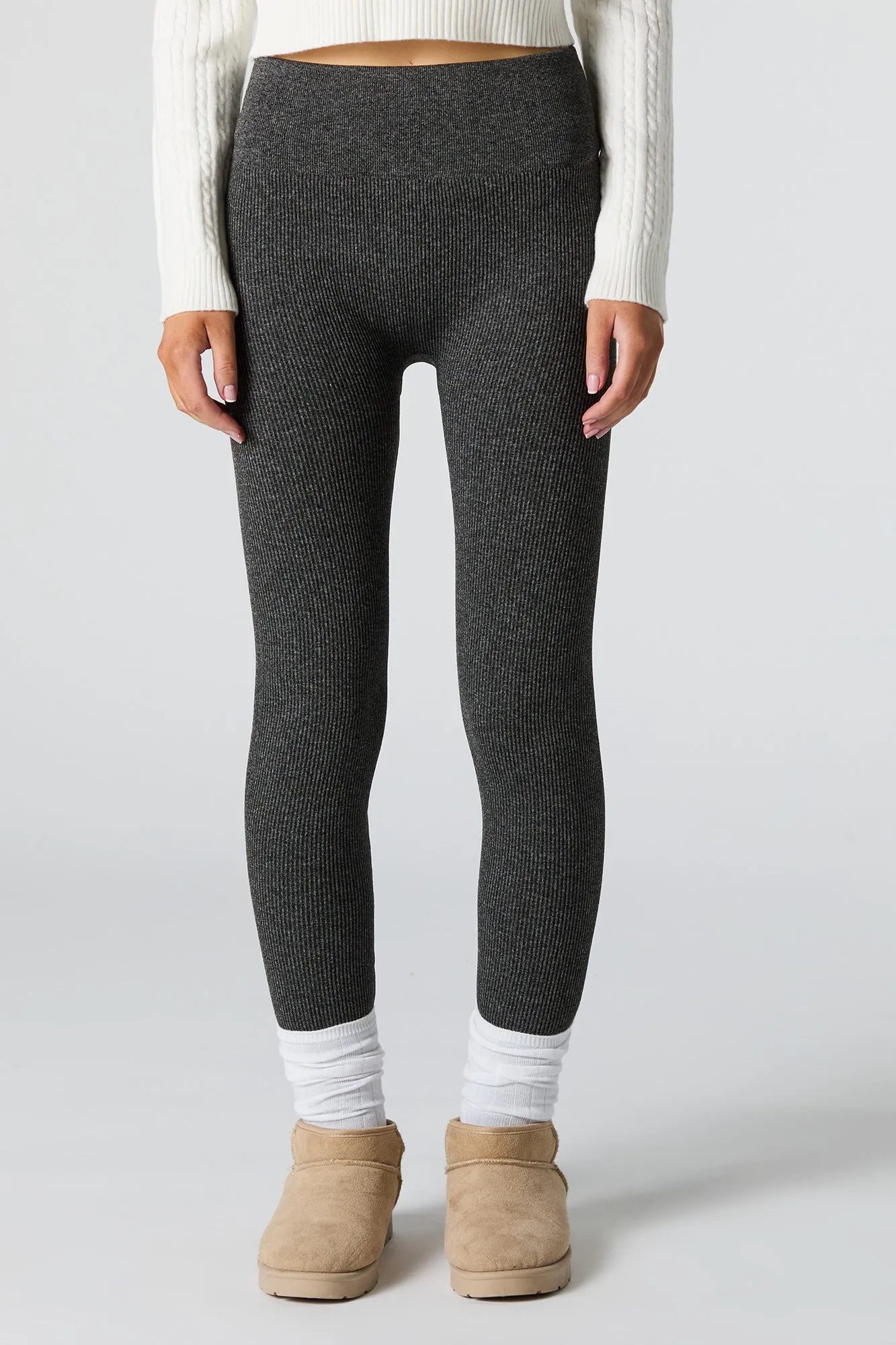 High Rise Seamless Ribbed Legging