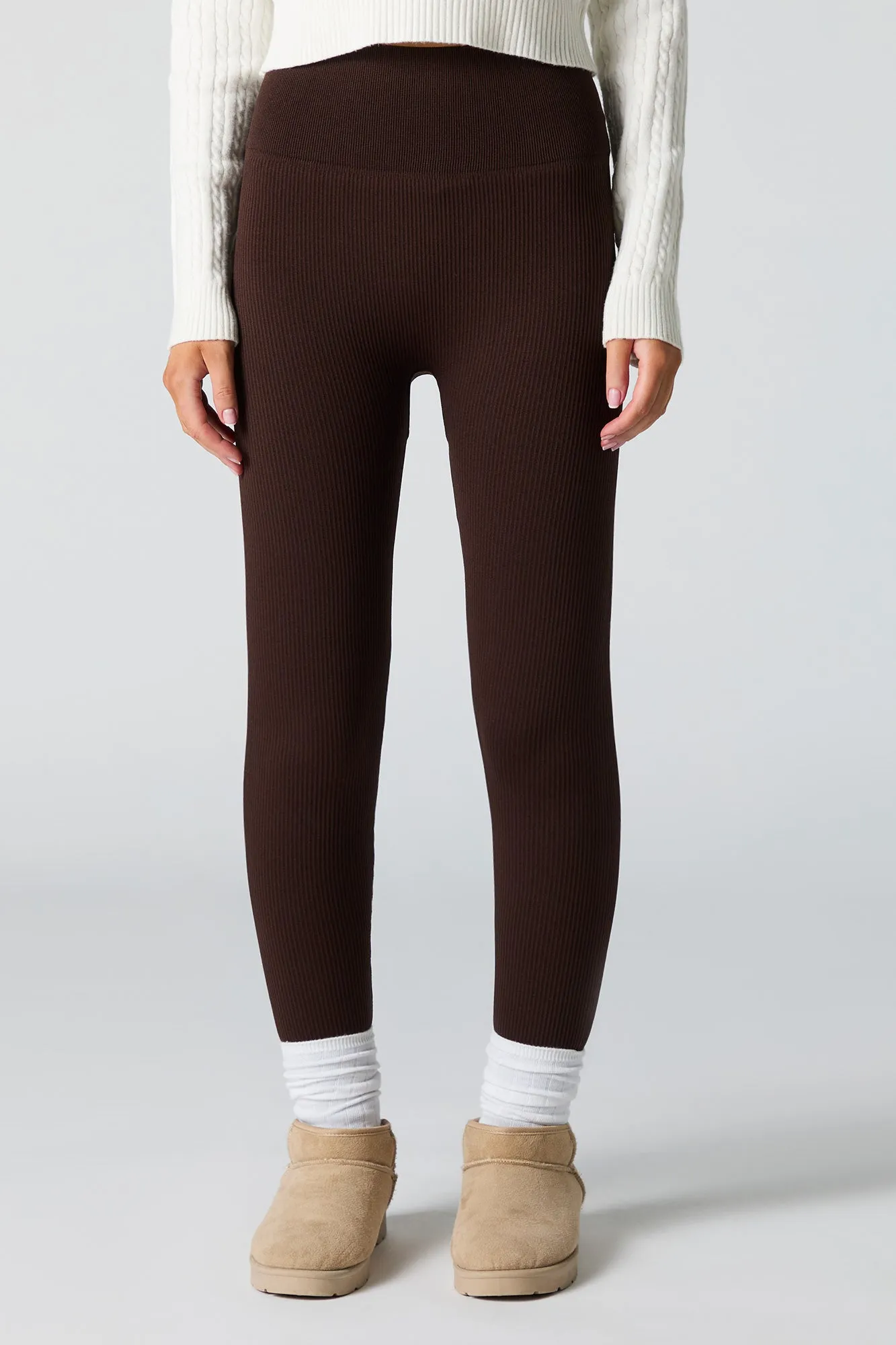 High Rise Seamless Ribbed Legging