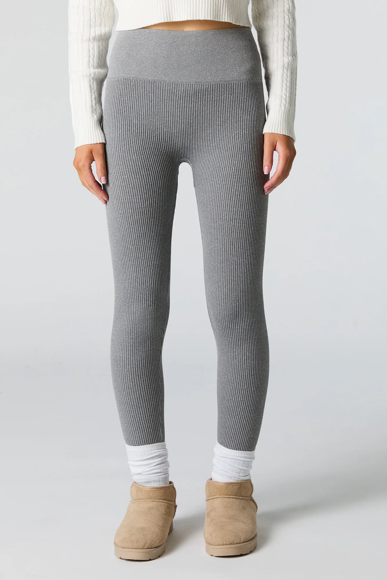 High Rise Seamless Ribbed Legging