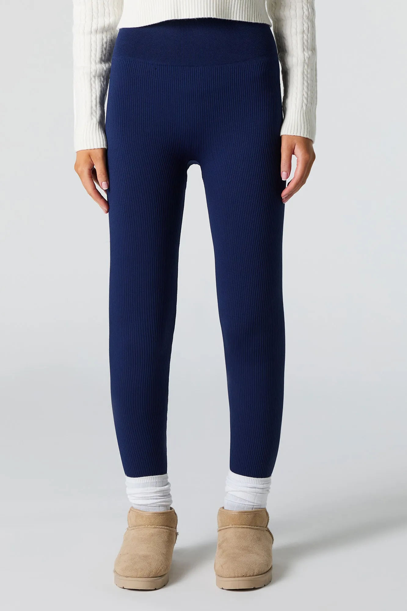 High Rise Seamless Ribbed Legging
