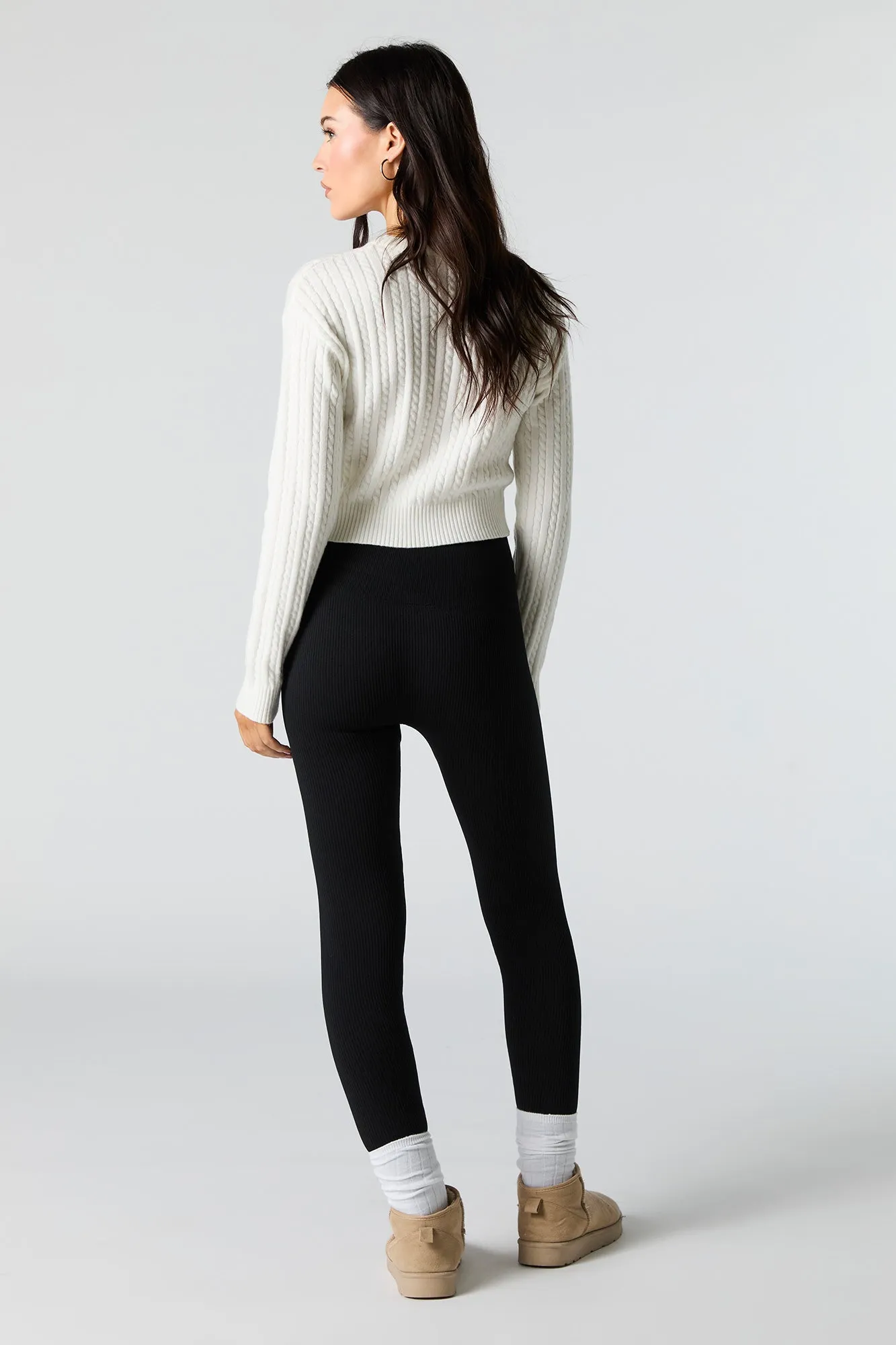 High Rise Seamless Ribbed Legging