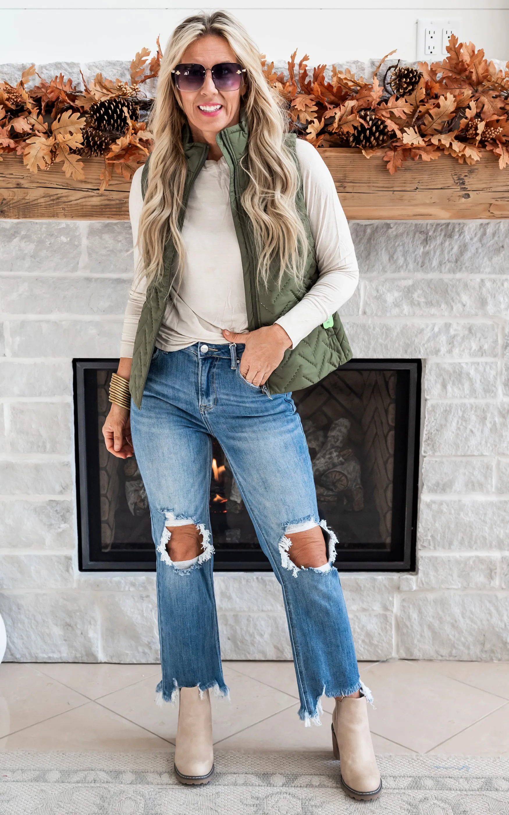 High Rise Straight Crop Denim Jeans | Risen - Final Sale