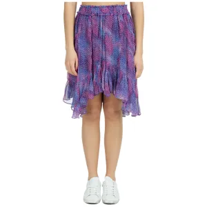 Isabel Marant Abstract Printed Asymmetric Mini Skirt
