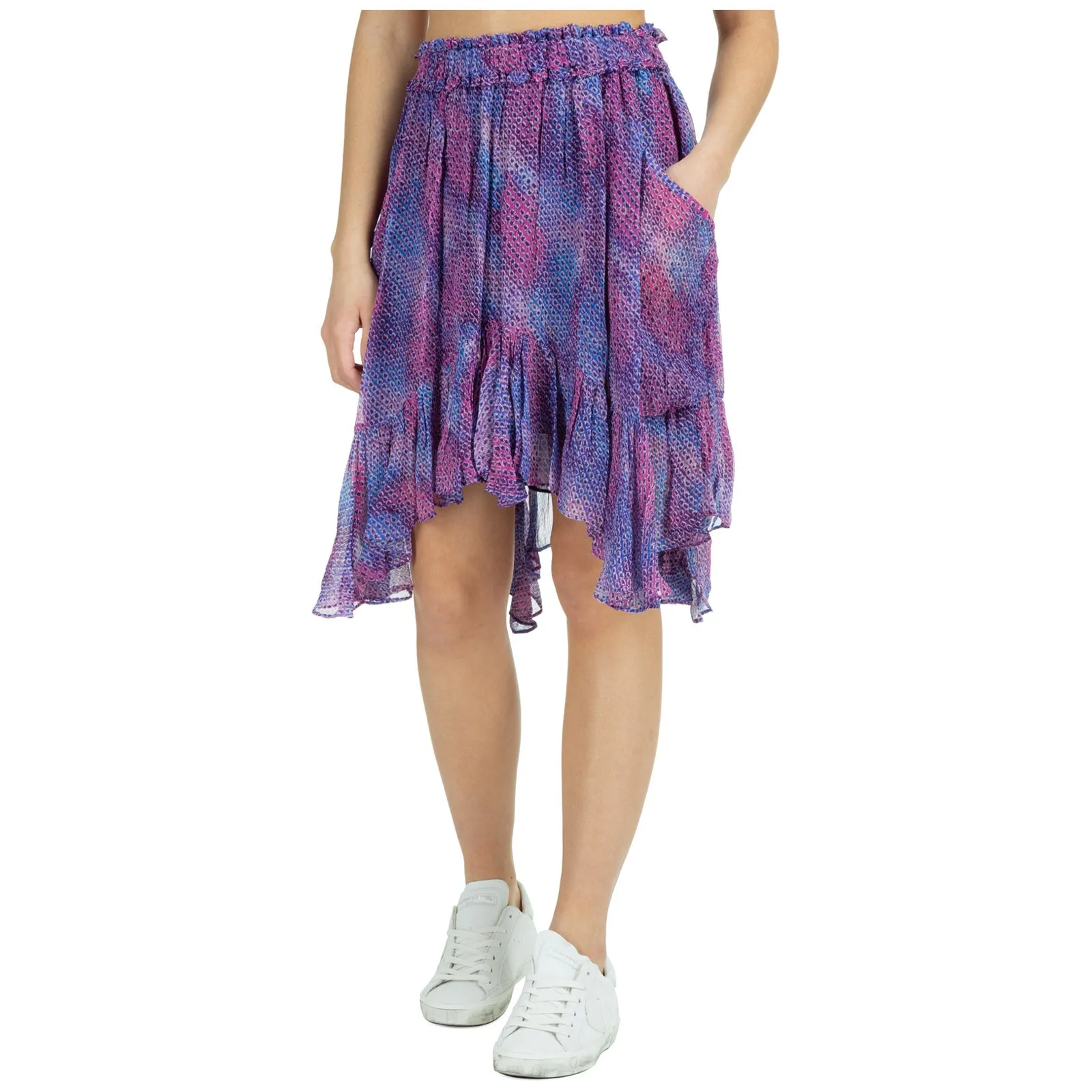 Isabel Marant Abstract Printed Asymmetric Mini Skirt