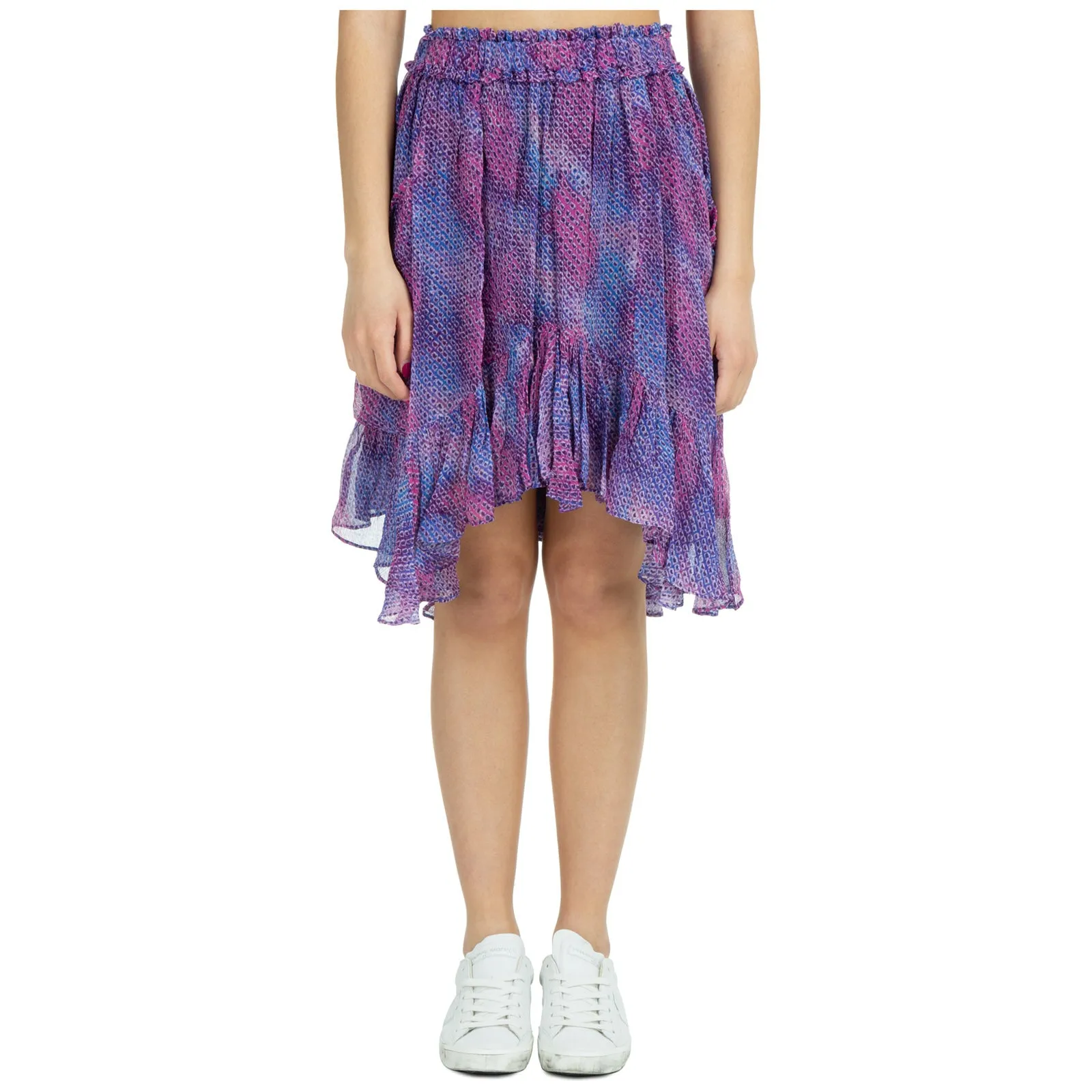 Isabel Marant Abstract Printed Asymmetric Mini Skirt