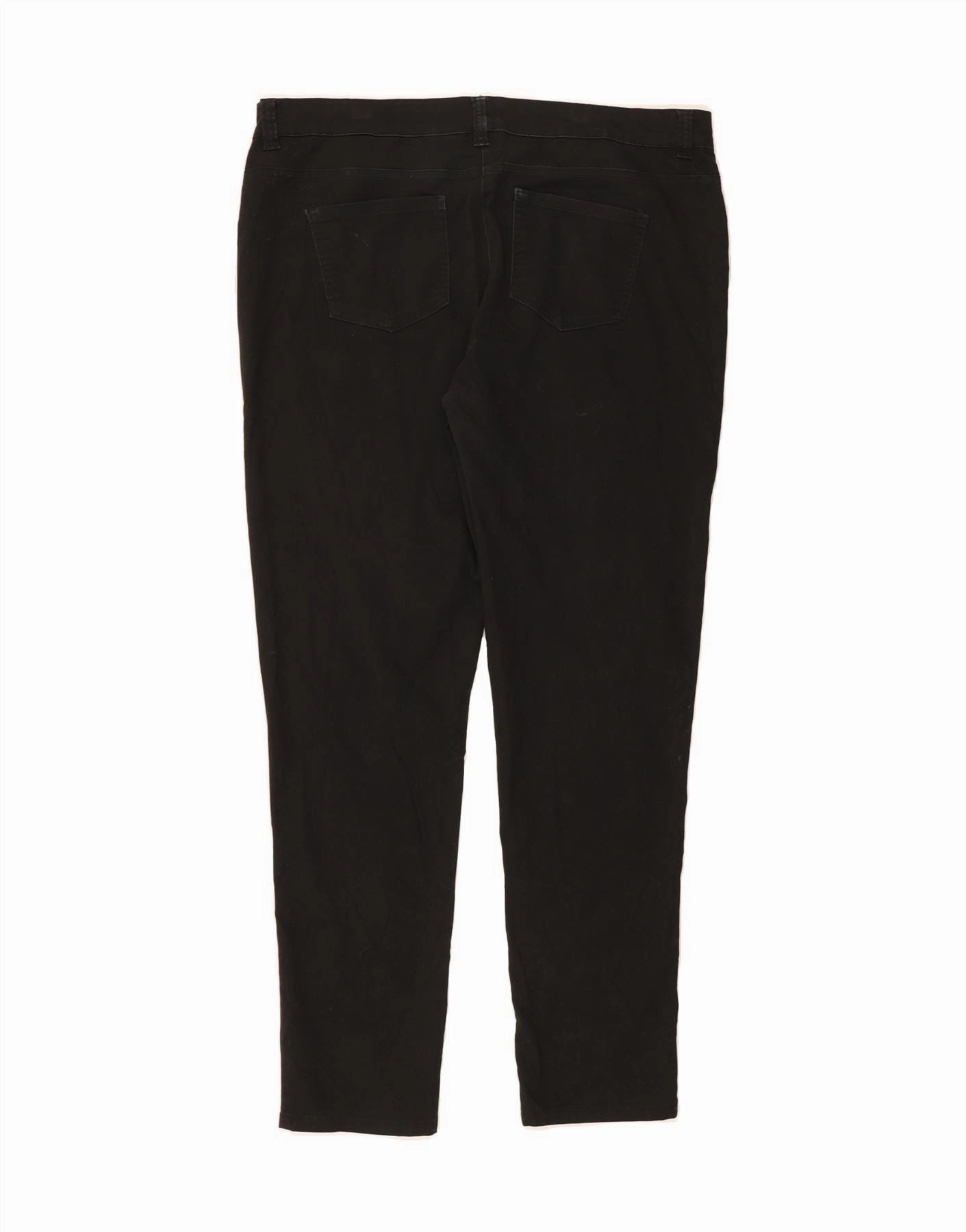 IZOD Womens Skinny Casual Trousers US 15 XL W36 L30 Black Cotton