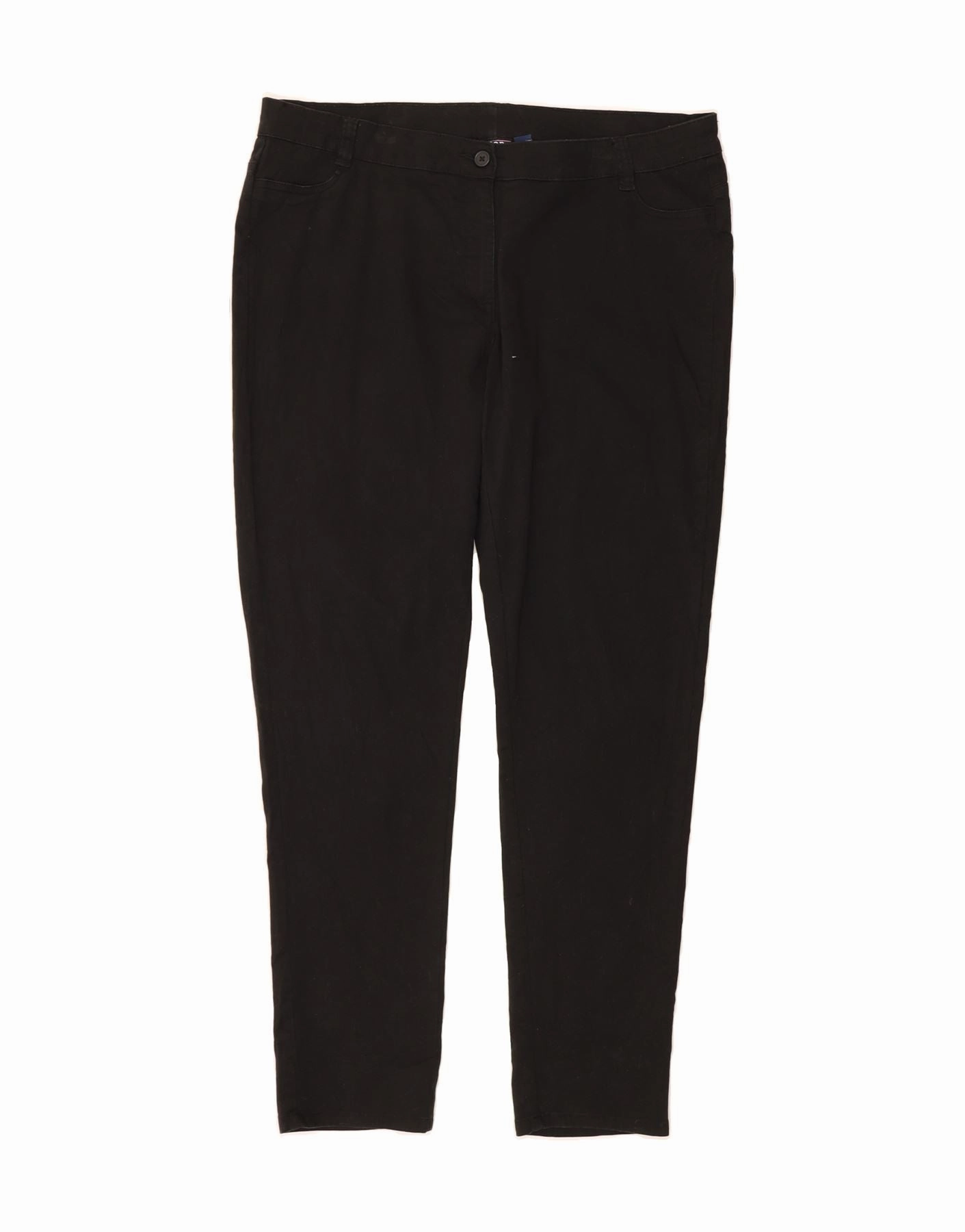 IZOD Womens Skinny Casual Trousers US 15 XL W36 L30 Black Cotton