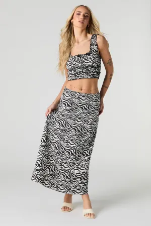 Jupe maxi en satin