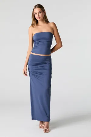 Jupe maxi profilée ruchée