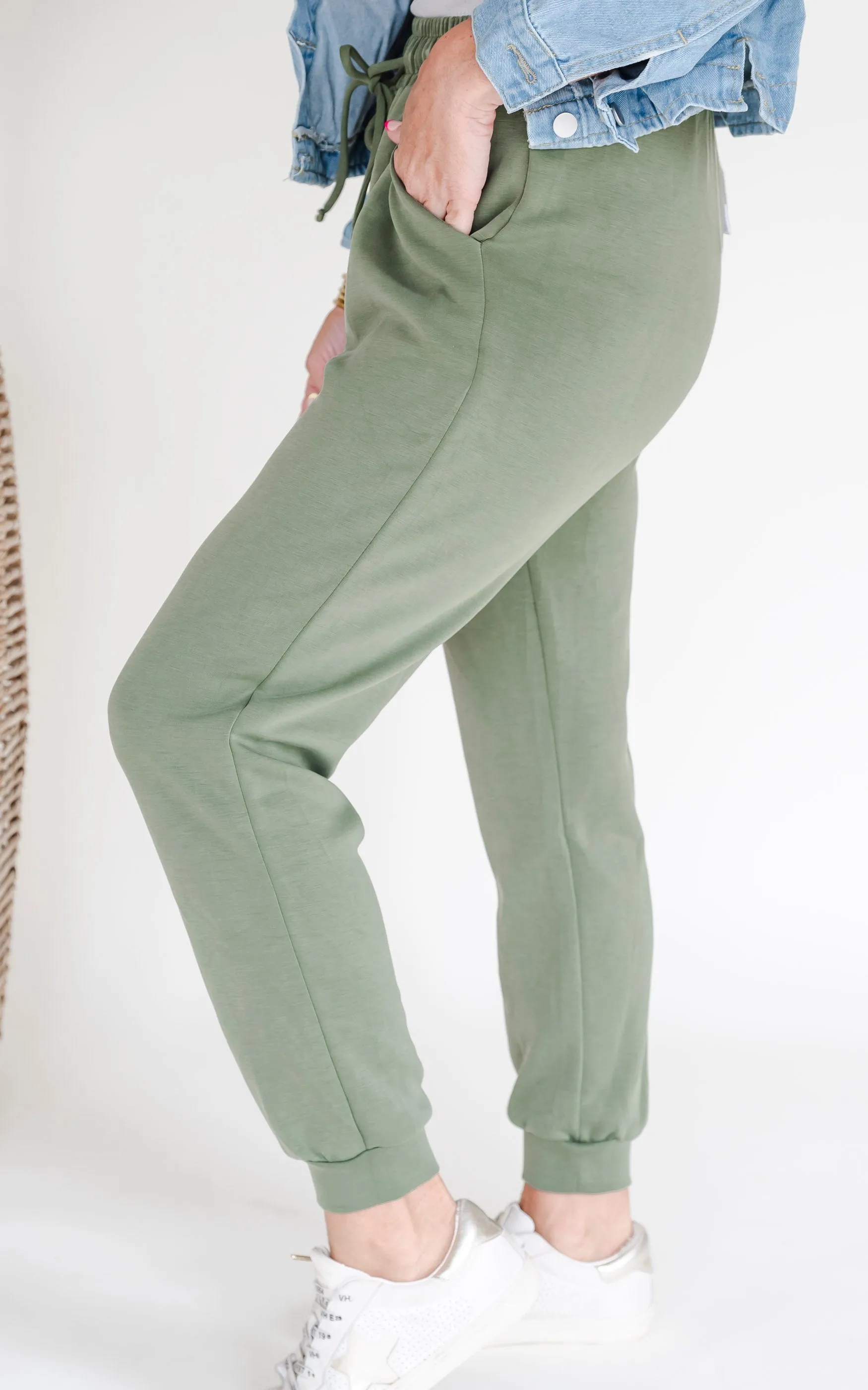 Just Relax High Waisted Solid Knit Jogger - Final Sale