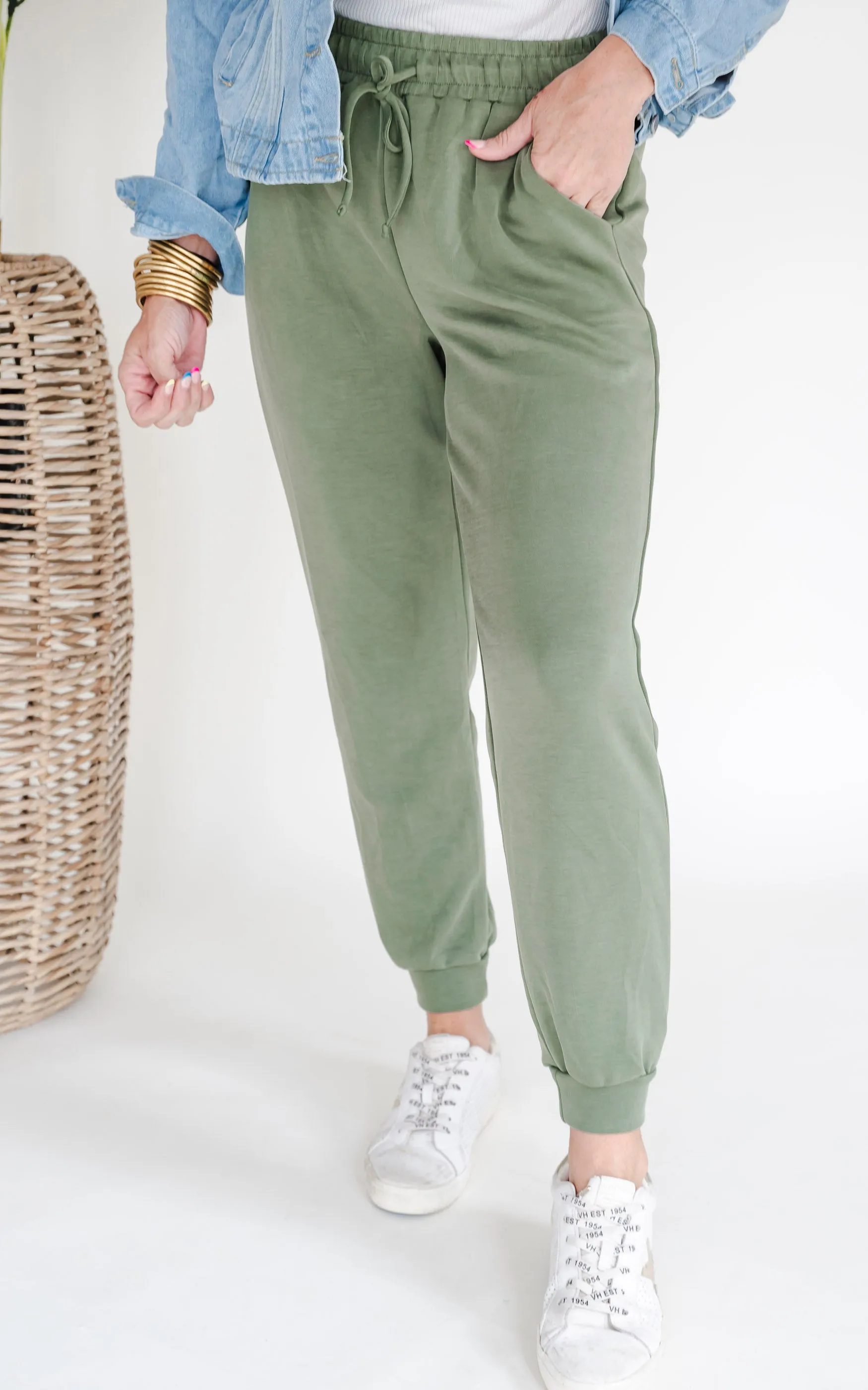 Just Relax High Waisted Solid Knit Jogger - Final Sale