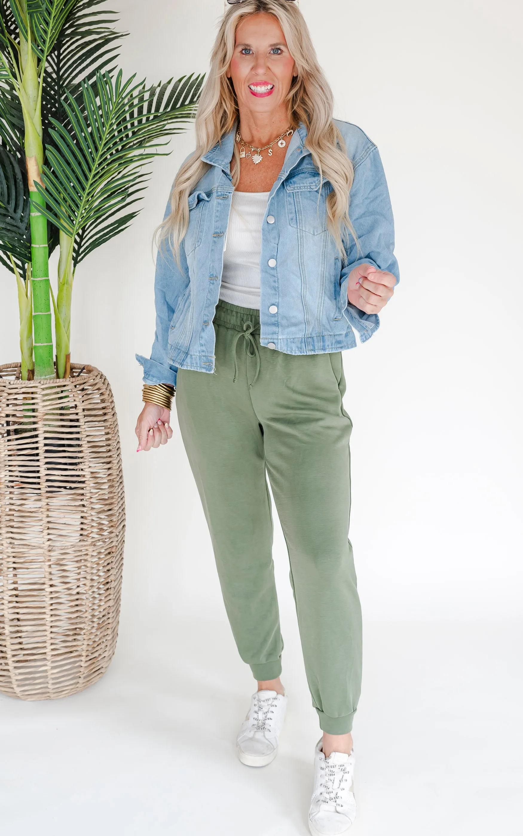 Just Relax High Waisted Solid Knit Jogger - Final Sale