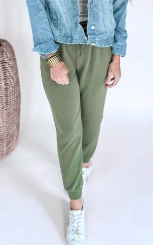 Just Relax High Waisted Solid Knit Jogger - Final Sale