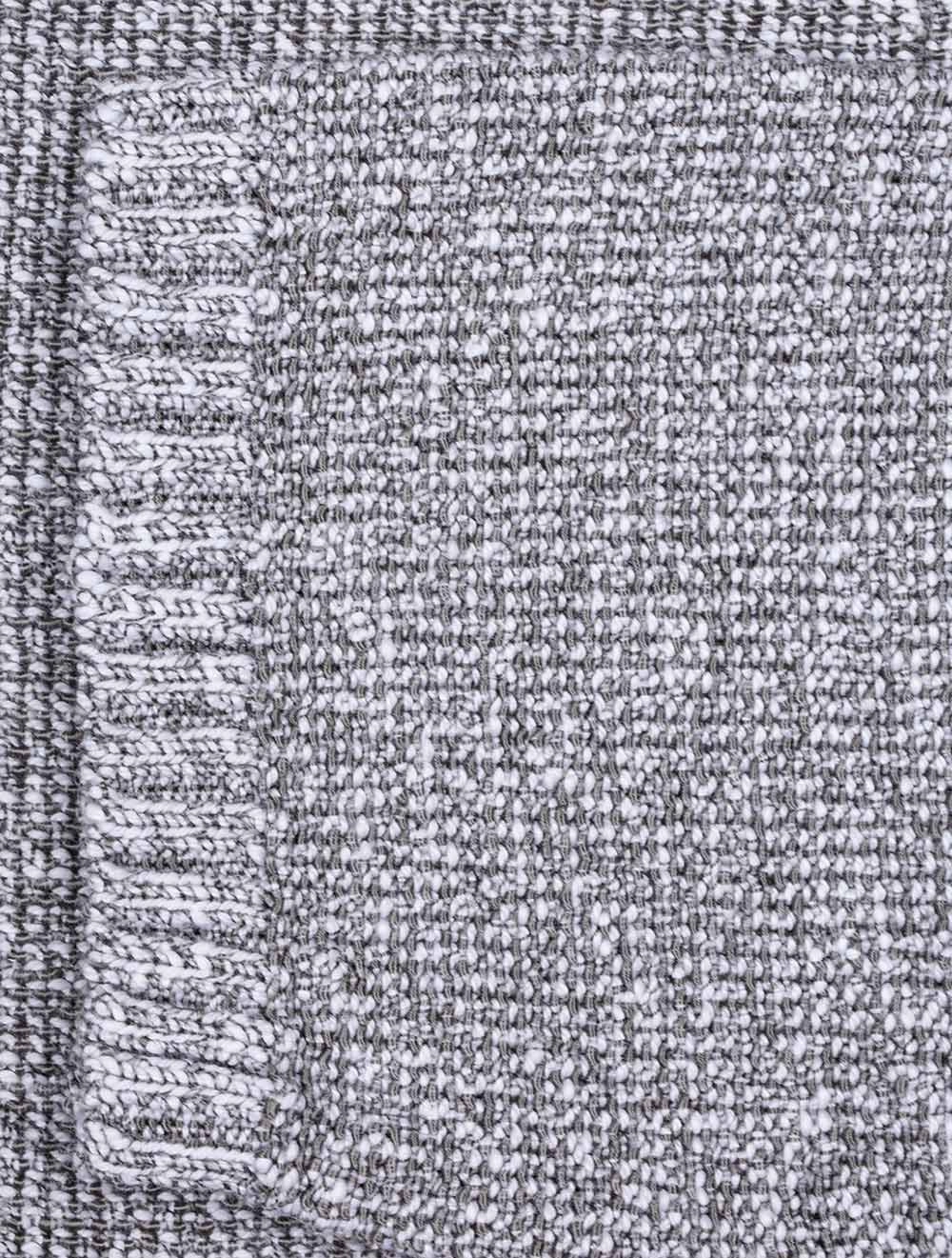 Knit Swacket With Rib Details Stone