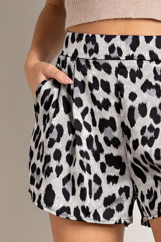 Leopard Printed High Waisted Shorts - Final Sale