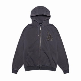Los Angeles Dodgers Washed MLB Zip Hoodie Blue