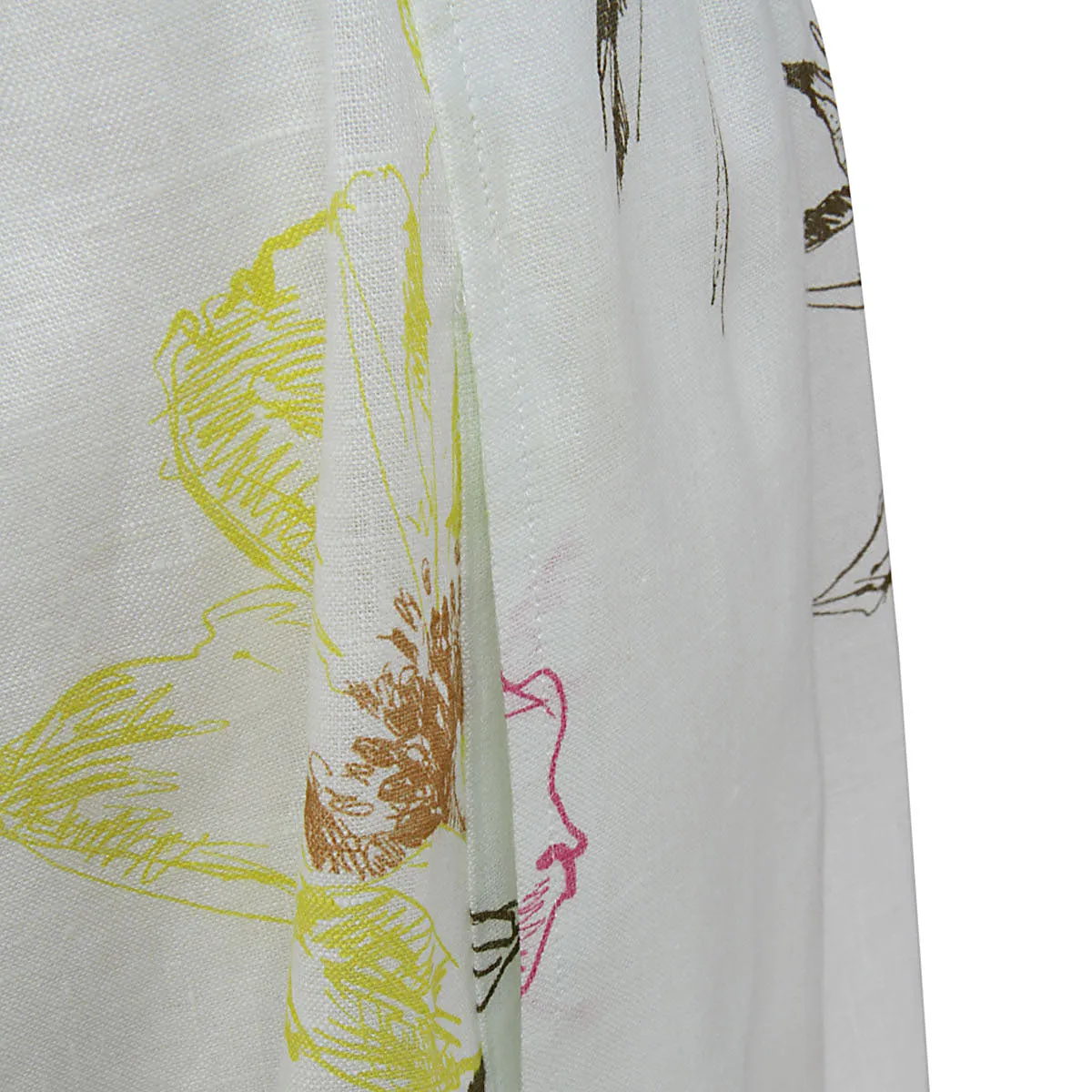 Malo Floral Printed Flared Midi Skirt