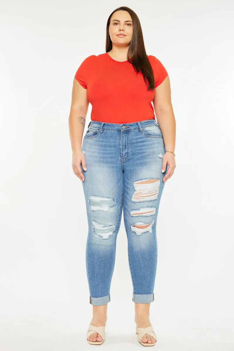 Marimar  Mid Rise Ankle Skinny Jeans (Plus Size)