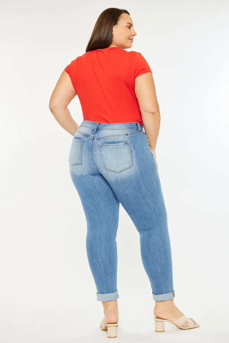 Marimar  Mid Rise Ankle Skinny Jeans (Plus Size)