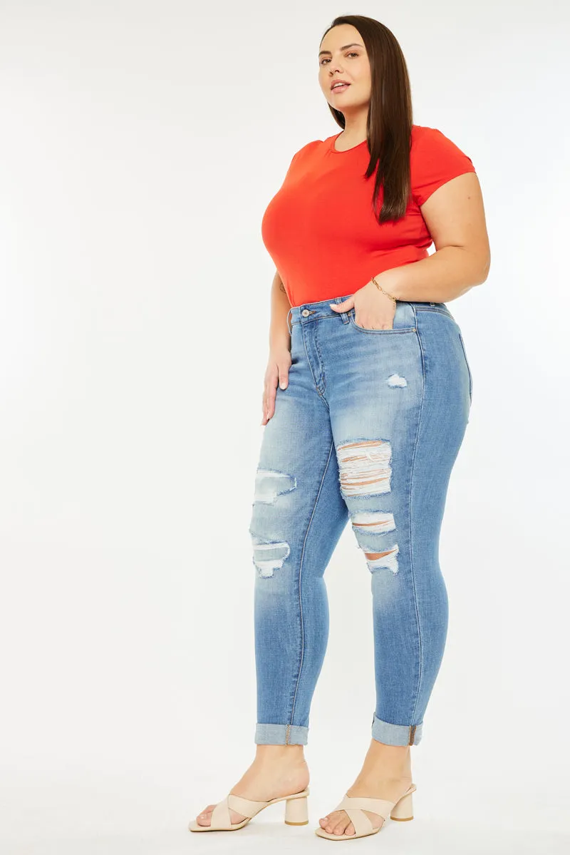 Marimar  Mid Rise Ankle Skinny Jeans (Plus Size)