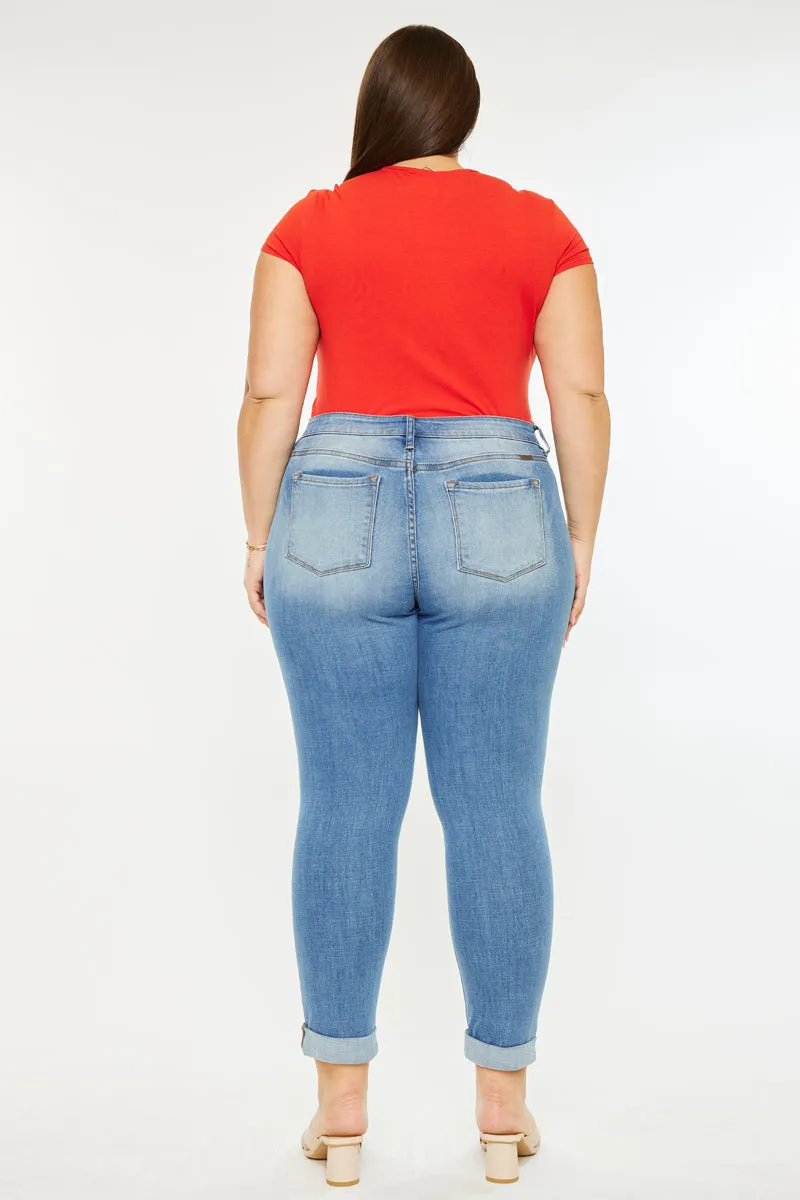 Marimar  Mid Rise Ankle Skinny Jeans (Plus Size)
