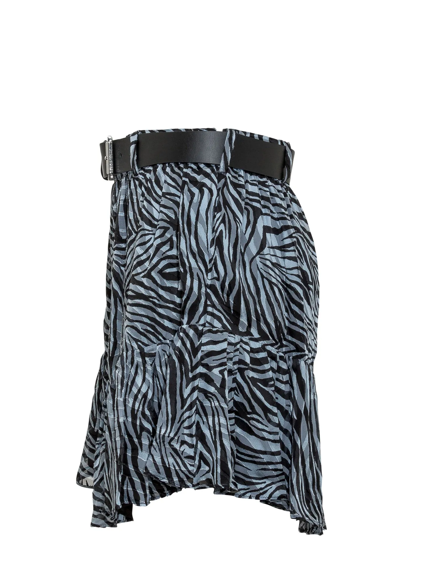 Michael Michael Kors Zebra Printed Belted Mini Skirt