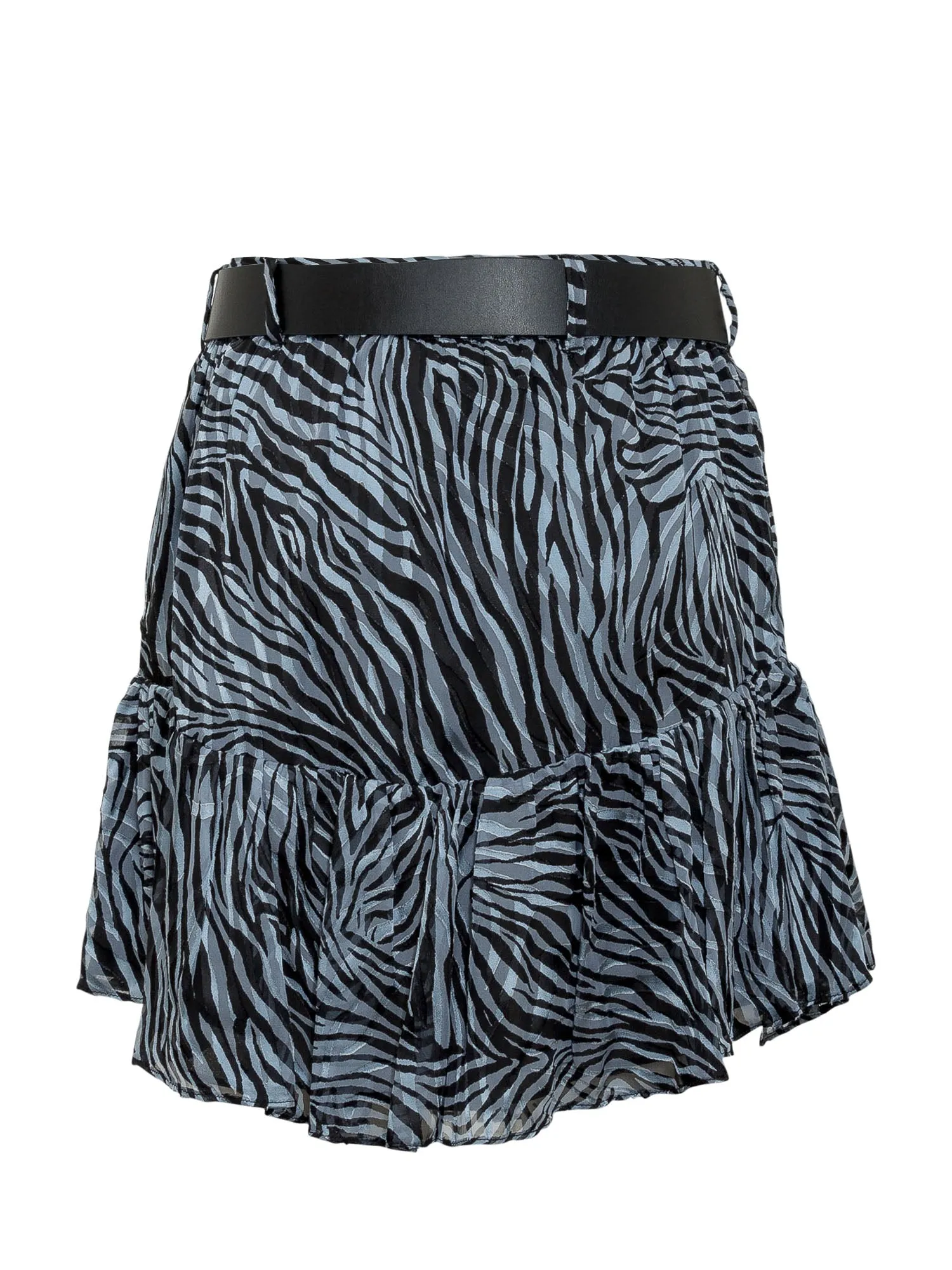 Michael Michael Kors Zebra Printed Belted Mini Skirt