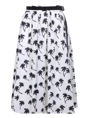 Moncler High Waist Floral Printed Midi Skirt