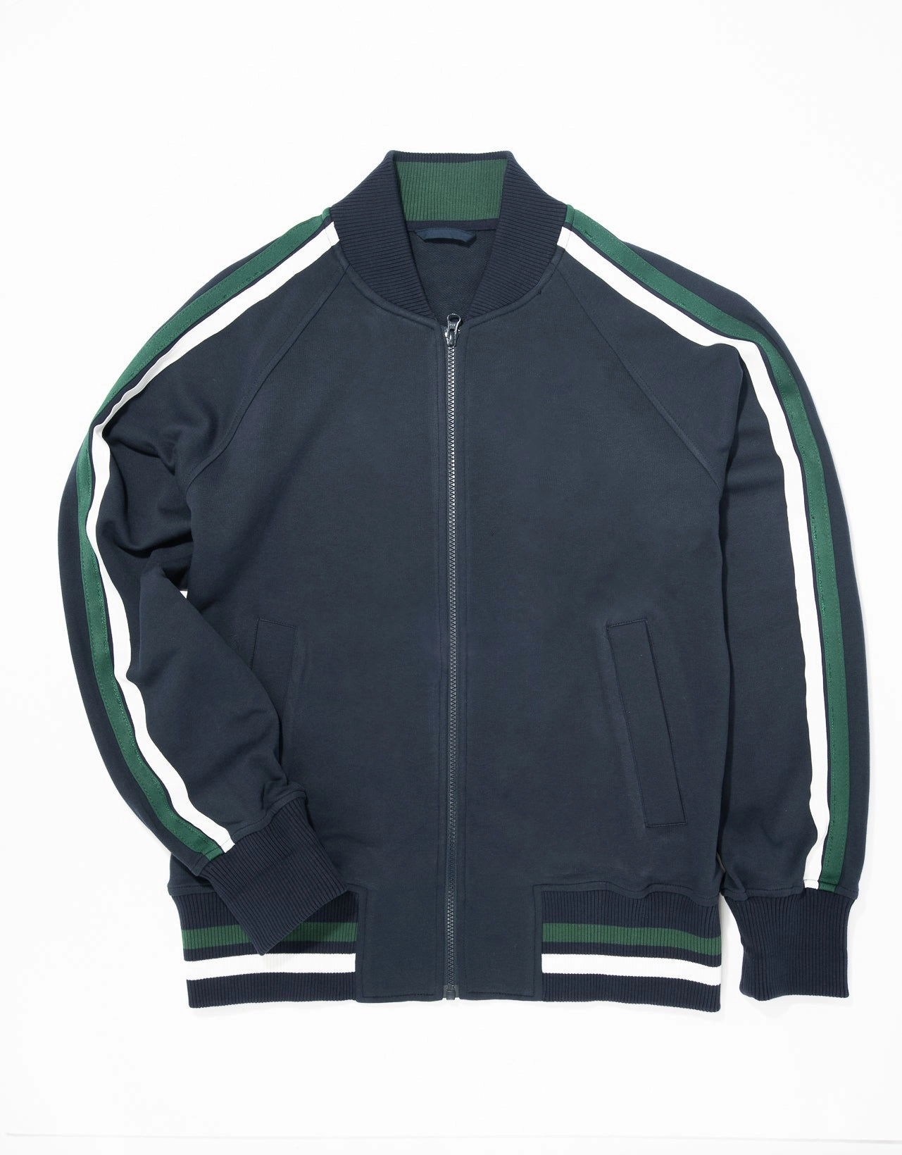 NAVY/GREEN TRACK JACKET